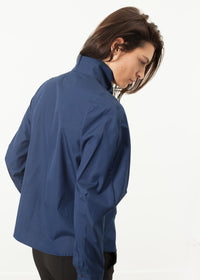Thumbnail for Full Collar Poplin Blouse in Navy