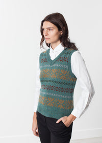 Thumbnail for Fair Isle Vest in Army