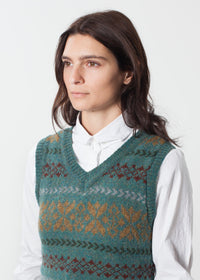 Thumbnail for Fair Isle Vest in Army
