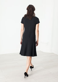 Thumbnail for Lined Silhouette Dress in Black