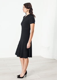 Thumbnail for Lined Silhouette Dress in Black