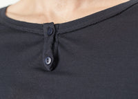 Thumbnail for Cotton Henley in Blue Grey
