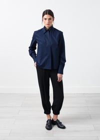 Thumbnail for Sheer Silk Collar Button Up