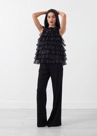 Thumbnail for Organza Ruffle Top