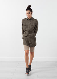 Thumbnail for Belted Surplus Dress