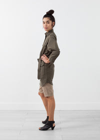 Thumbnail for Belted Surplus Dress