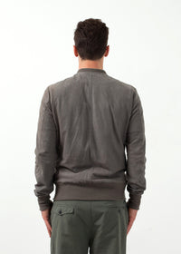 Thumbnail for Leather Bomber Jacket in Dust
