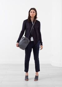 Thumbnail for Draped Neck Cardigan