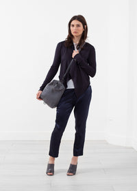 Thumbnail for Draped Neck Cardigan