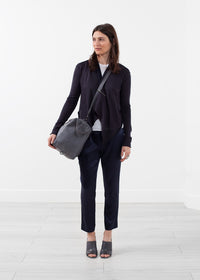 Thumbnail for Draped Neck Cardigan