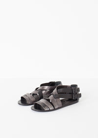 Thumbnail for Wrap Sandal in Black/Steel