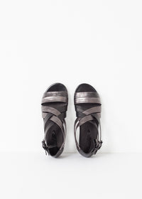 Thumbnail for Wrap Sandal in Black/Steel