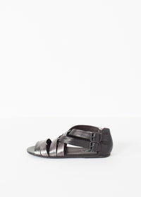 Thumbnail for Wrap Sandal in Black/Steel