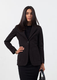 Thumbnail for Double Pocket Blazer in Black