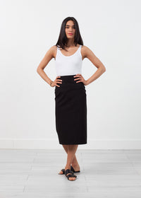 Thumbnail for Long Pencil Skirt in Black