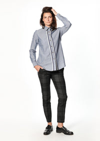 Thumbnail for Chambray Boyfriend Shirt in Blue