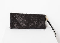 Thumbnail for Roxanne Leather Clutch in Black