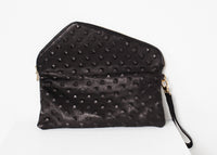 Thumbnail for Roxanne Leather Clutch in Black