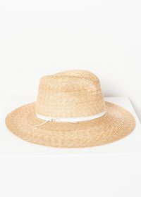 Thumbnail for Wrapped Up Hat in Straw/White