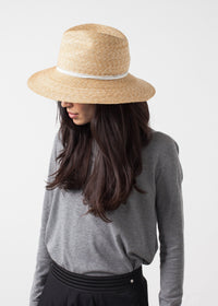 Thumbnail for Wrapped Up Hat in Straw/White