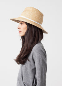 Thumbnail for Wrapped Up Hat in Straw/White