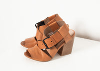 Thumbnail for Buckle Strap Heel in Brown