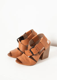 Thumbnail for Buckle Strap Heel in Brown