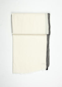 Thumbnail for Edged Wool Scarf in Off White