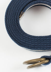 Thumbnail for Striped Web Belt in Navy/White